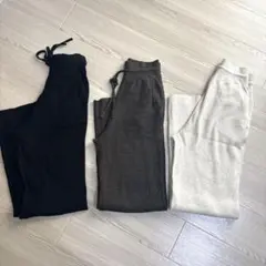 UNIQLO￤ウォッシャブルニットリブパンツ S 3本セット