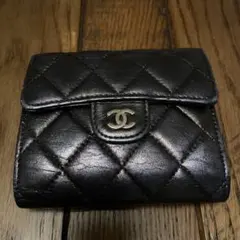 CHANEL シャネル マトラッセ ラムスキン 三つ折財布