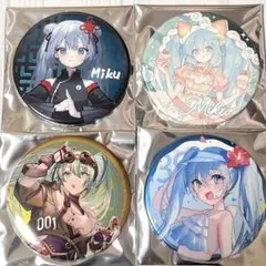 初音ミク 39Culture 大き目メタリック缶バッジ 初音ミク 4点 - メルカリ
