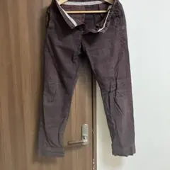 ダークパープル チェック柄 チノパン