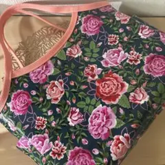 【キャスキッドソン ラミネート生地 可愛い 薔薇柄 グラニーバッグ】