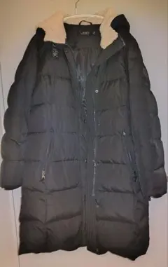 ローレンラルフローレン　ダウンコート ダブルジップ　フード　黒 M ロゴ