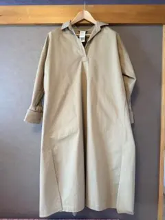 Max Mara コットンストレッチ ロングワンピース ベージュ 40のサムネイル