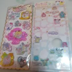 サンリオ　ウォーターインシール1枚　うるちゅるポップシールお裾分け