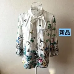 トゥモローランド 花柄ブラウス シースルー 36 シルク100% - メルカリ