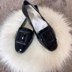 TEMPERATE レインパンプス 金子麻貴さんコラボ　黒 フラット 美品38