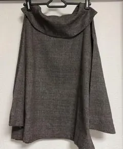 状態良好！toblossomトゥーブロッサムブラウン系チェック柄トップス