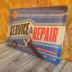 SERVICE & REPAIR ブリキ看板 インテリア