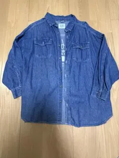 デニムシャツ 長袖 ボタンアップ