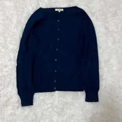 anyFAM カーディガン 綿100% クルーネック シンプル 無地 ベーシック