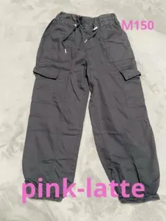 pink-latte ピンクラテ ブラック 黒カーゴパンツ Ｍ150春 夏 秋