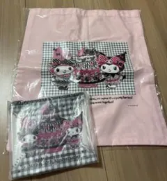 マイメロ 50周年クロミ20周年 トートバッグ フラットポーチ