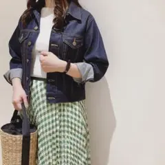 STRAWBERRY-FIELDS バックリボンデニムジャケットのサムネイル
