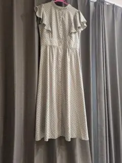 ☆即購入大歓迎☆ドットプリントワンピース ベージュ