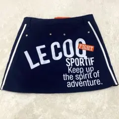 ルコックスポルティフ ゴルフウェア キュロットスカート ビッグロゴ ネイビー