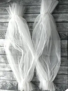 パフスリーブ 取り外し袖 47cm つけ袖 エアリーチュール ウェディング結婚式