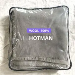 HOTMAN GRACE ラムウール100% 毛布　グレー　140×210のサムネイル