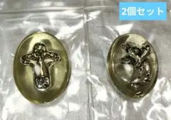 十字架天使とリトルエンジェル デザイン樹脂ボール 2個セット