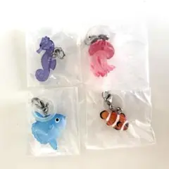 海の生き物　目印アクセサリー　4種セット