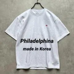 【ゆったり】韓国ブランド ロゴ刺繍 ストリート カジュアル Tシャツ ホワイト