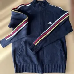 adidas ニットジャケット ストライプ