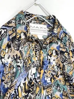 559 美品 US製 OLD MAXX レーヨン 半袖シャツ サイズ M/L相