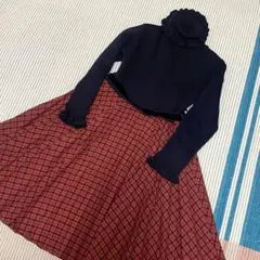 極美品　ファミリア　ニットワンピース　110