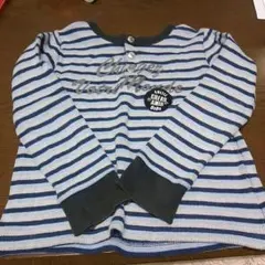 BeBe☆140㎝男の子用ブルーストライプ綿ニット