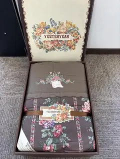 未使用YESTERYEAR 高島屋 羊毛肌掛ふとん 花柄　ロフテー製　ギフトのサムネイル