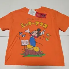 ミッキーマウス オレンジ Tシャツ　110cm　キャラクターTシャツ　リトシー
