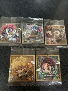 新品未開封 鬼滅の刃 ウエハース4 レア5枚セット シール