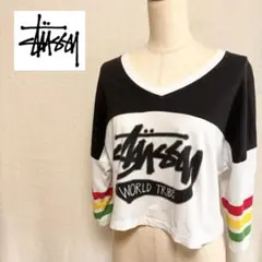 Stüssy WORLD TRIBE クロップドTシャツ M