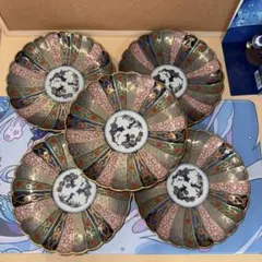 【美品】林九郎窯 色絵金彩 輪花皿 5枚セット 美品】林九郎窯 色絵金彩 輪花皿 5枚セット - メルカリ