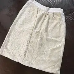 ナチュラルビューティベーシック　レース　スカート　m