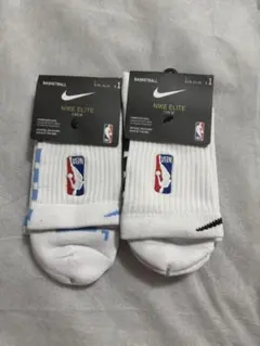 NBA選手支給品ウォリアーズホワイトPowerCrewソックスNike Lサイズ
