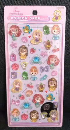 【新品・匿名配送】ディズニープリンセス　ボンボンドロップシール