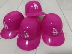 LAロゴ ピンクミニキャップ 4個セット　ドジャーススタジアム