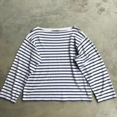 Outil ウティ tricot nay バスクボーダー ホワイト×インディゴ - メルカリ