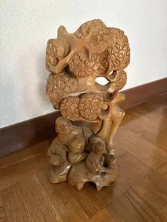 中国伝統工芸 鬼工球（天球） 多層透かし彫り 木彫り置物 中国 透かし彫 多層球 天球 鬼工球 木彫り 彫刻 龍紋彫 オブジェ 中国