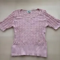 Marithe Francois Girbaud 半袖ニット ピンクのサムネイル