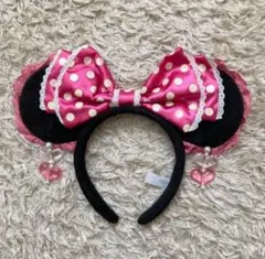 ディズニー　ミニー　カチューシャ　イヤリング　ピンク