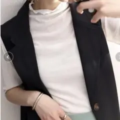 classicalelfシアーアイテム2wayメロウシアー素材5分袖トップス