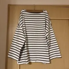 無印良品　ストライプ オーバーサイズ トップス　ブラウン　サイズM〜L
