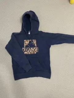 X-LARGE 古着 お洒落 パーカー Mネイビー