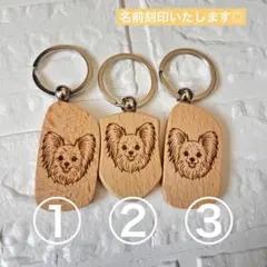 Papillon 애완견 키체인 이름 키홀더 애완견 장난감