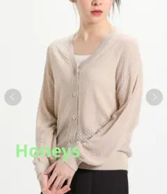 Honeys　シアーＶネックカーディガンのサムネイル