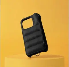 DEMIU iPhone15 pro用 パディングデザインケース ブラック