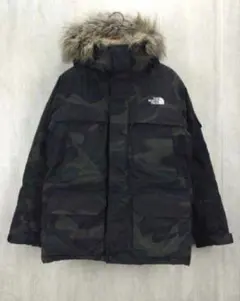 美品 NORTH FACE マクマードパーカーダウンジャケット カモフラ
