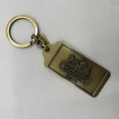 極美品✨️コーチ キーリング バッグチャーム ロゴ 馬車 ブロンズ メタリック