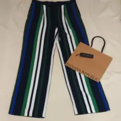 バナナリパブリック ストライプ ワイドパンツ